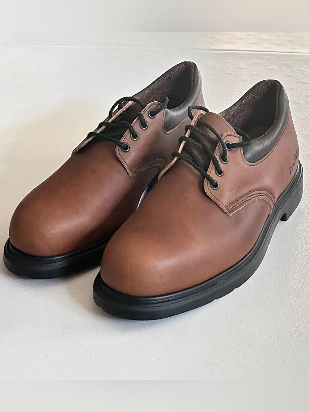 Red Wing Shoes Brown Leather Derby Toe Steel Lace-Up Size 11